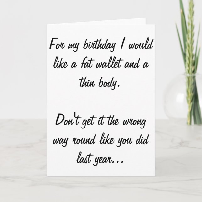 Funny Birthday Card (Front)