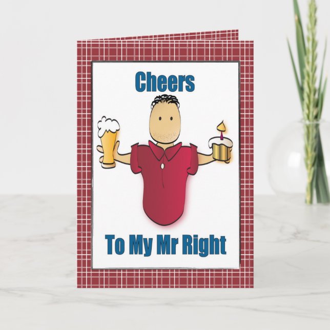Funny Birthday Card Any Age - Husband or Boyfriend (Front)