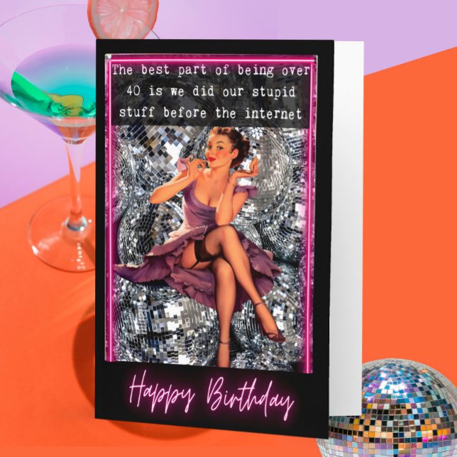 Funny Birthday Card Best Friend "Over 40" (Creator Uploaded)