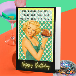 Funny Birthday Card Best Friend "Young and Fun"