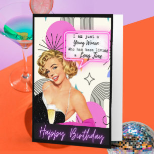 Funny Birthday Card Best Friend "Young Girl"