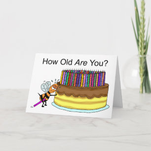 Funny Birthday Card:  Birthday Candle Beeswax Card