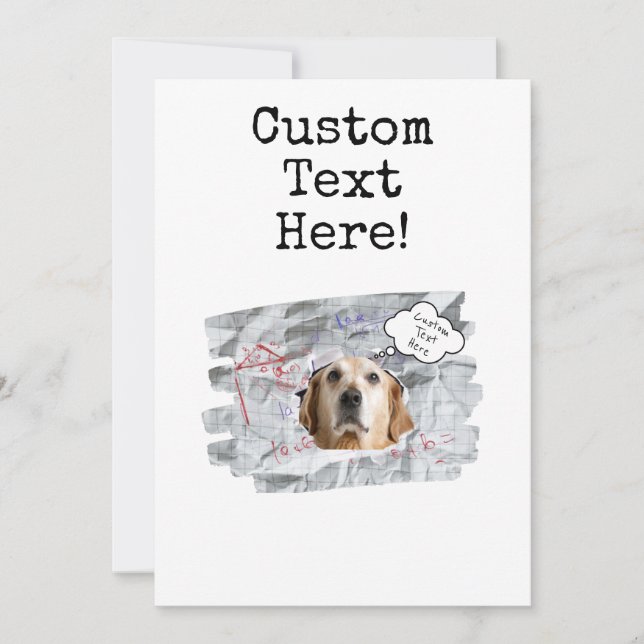 Funny Birthday Card! Customise The Photo and Text Invitation (Front)