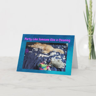 Funny Birthday Card Dog Made a Big Mess