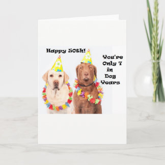 Funny Birthday Card for 50th for Dog Lovers