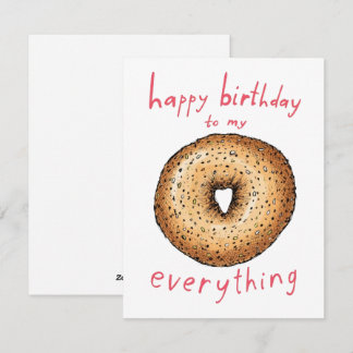 Funny Birthday Card For Boyfriend Bagel Pun Love