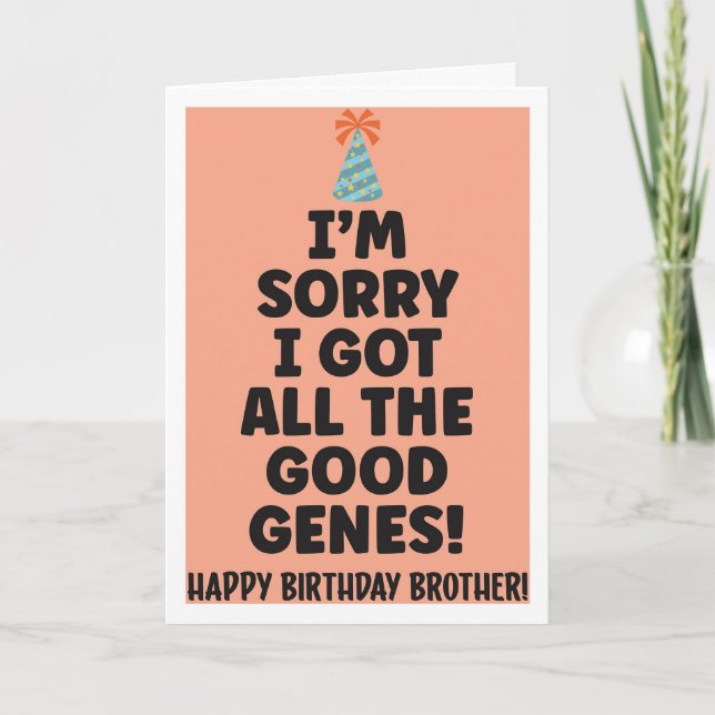 Funny Birthday Card For Brother (Front)