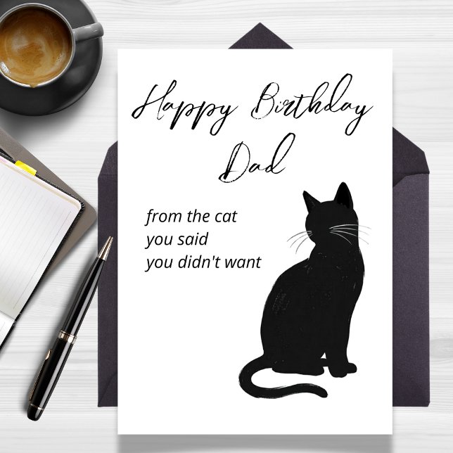 Funny Birthday Card for Dad from the Cat (Funny Birthday Card for Dad from the Cat)