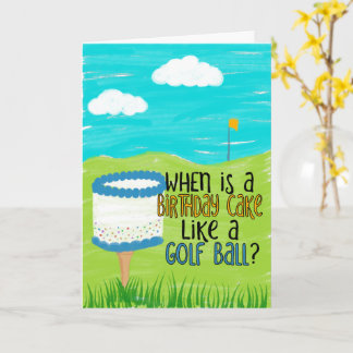 Funny Birthday Card for Golfers, Golfing Themed