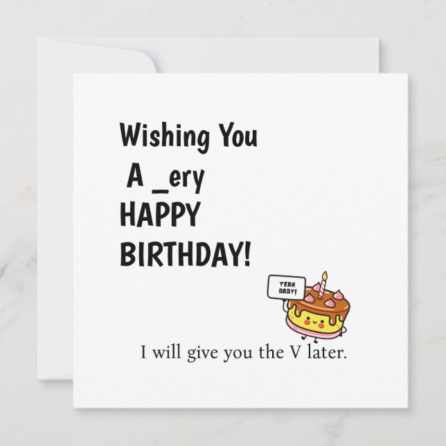 Funny Birthday Card for Husband or Boyfriend  (Front)