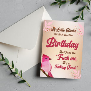 Funny Birthday Card for Men & Women   Little Birdi