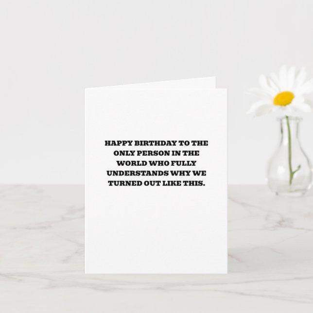 Funny Birthday Card For Sister Best Friend (Small Plant)