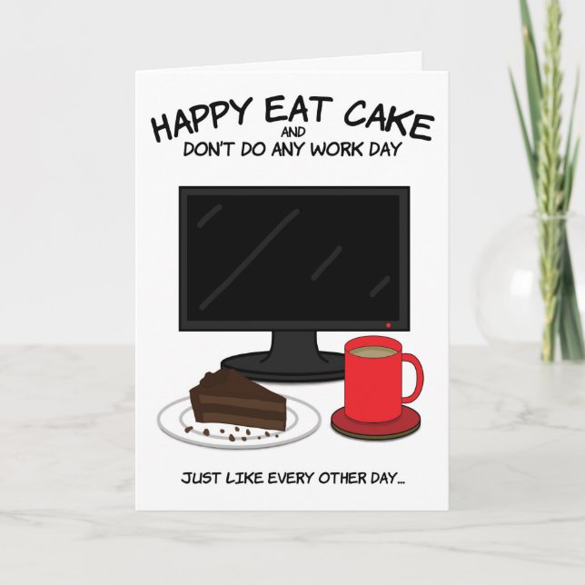 Funny Birthday Card For Work Colleague  (Front)