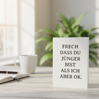 Funny birthday card for younger friends