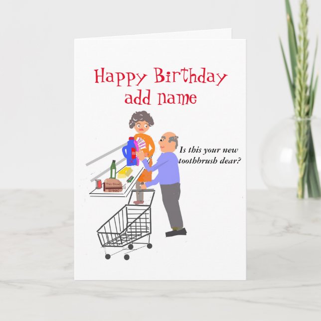 Funny Birthday card fully customisable (Front)