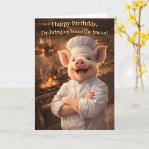 Funny birthday card, happy birthday I'm bringing h Card