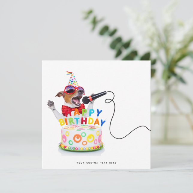 Funny Birthday Card - Jack Russel Dog Card (Standing Front)