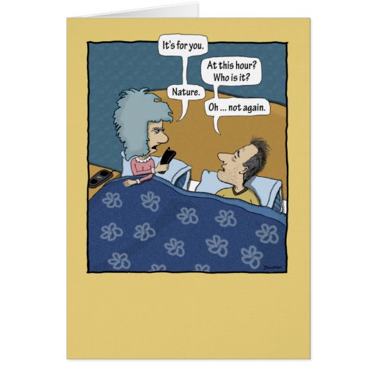 Funny birthday card: Nature Calls Card