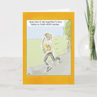 Funny Birthday Card: "Running on Wine..."