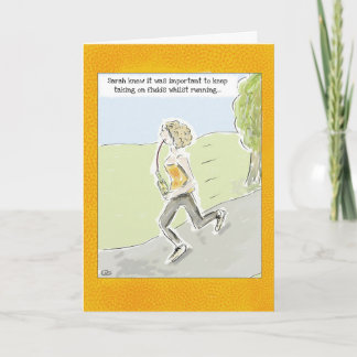 Funny Birthday Card: "Running on Wine..." Card