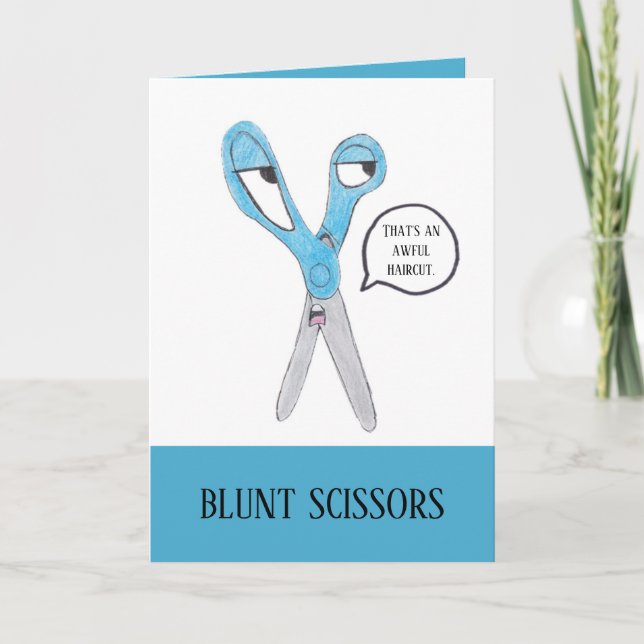 Funny Birthday Card Scissors (Front)