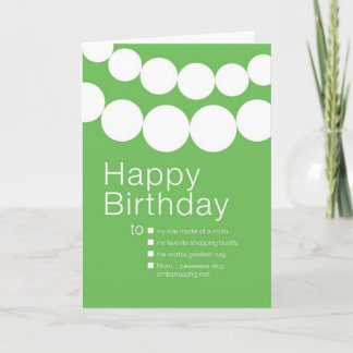 Funny Birthday Card to Mum