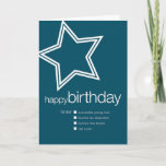 Funny Birthday Card to Son<br><div class="desc">This card looks good on a resume. Udecide cards let you choose your own message! Just check the box next to the sentiment you prefer. Sure to get a laugh!</div>