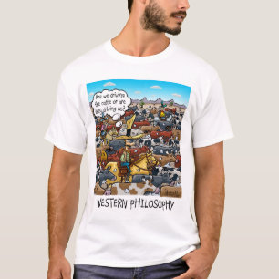 Funny Birthday card with Western Philosophy T-Shirt