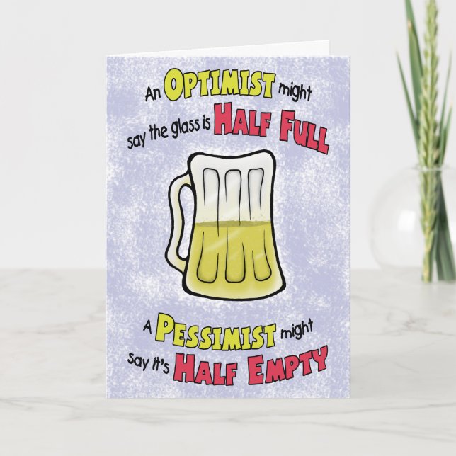 Funny Birthday Cards: Beer Philosophy Card (Front)