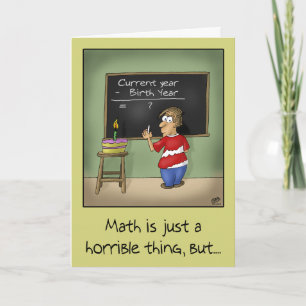 Funny Birthday Cards: Birthday Math Card