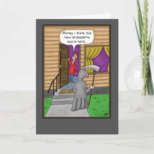 Funny Birthday Cards: New Landscaper Card (Front)