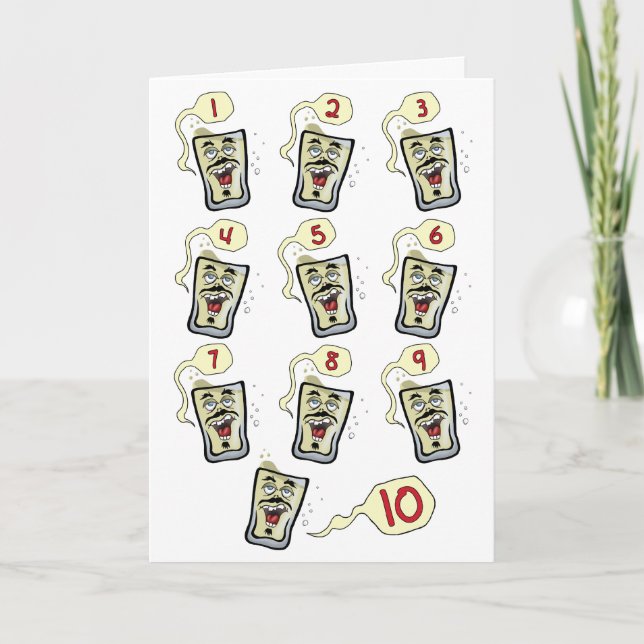 Funny Birthday Cards: Shot Amnesia Card (Front)