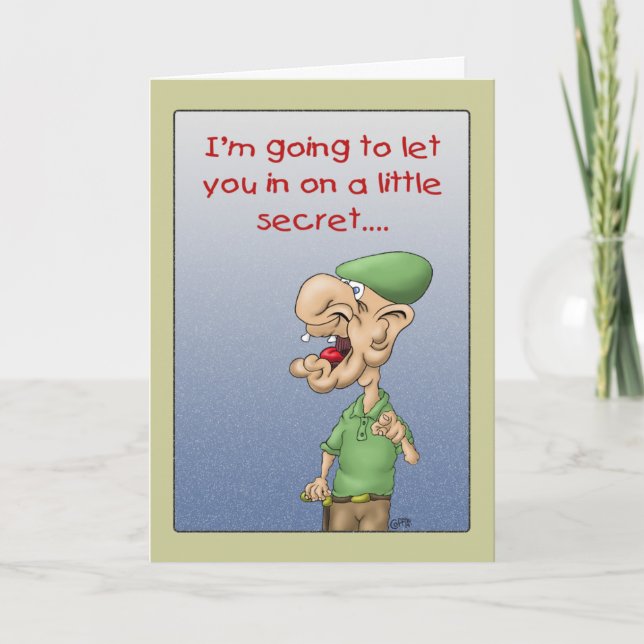 Funny Birthday Cards: The Secret Card (Front)