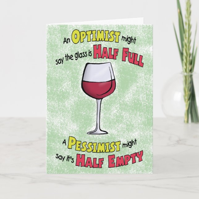 Funny Birthday Cards: Wine Philosophy Card (Front)