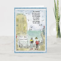Funny Birthday Cartoon Greeting Card: Seabirds