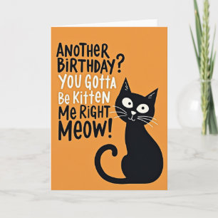 Funny Birthday Cat Card