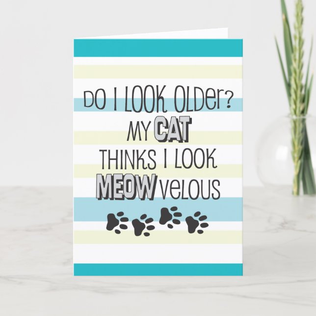 Funny Birthday - CAT Slogan Card (Front)