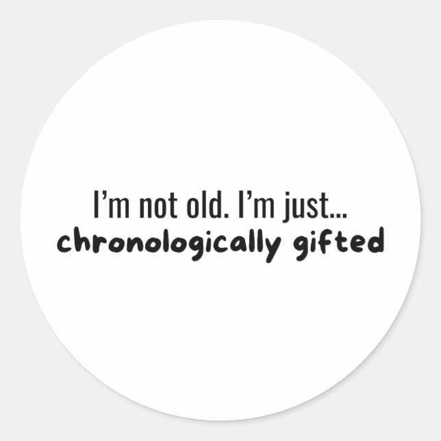 Funny Birthday Classic Round Sticker (Front)