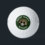 Funny Birthday Collectable Golf Balls<br><div class="desc">Funny golf "happy birdie" message for golfer. To personalise edit text to add name.</div>