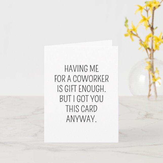 Funny Birthday Coworker Colleague Humour Going Awa Card (Yellow Flower)