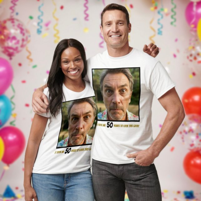 Funny Birthday Crew Photo Age Fun Hilarious  T-Shirt (Creator Uploaded)