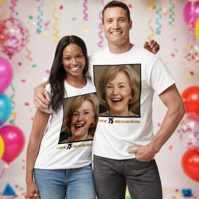 Funny Birthday Crew Photo Age Fun Hilarious  T-Shirt (Creator Uploaded)
