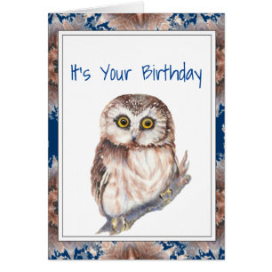 Funny Birthday  Cute Little Owl Bird