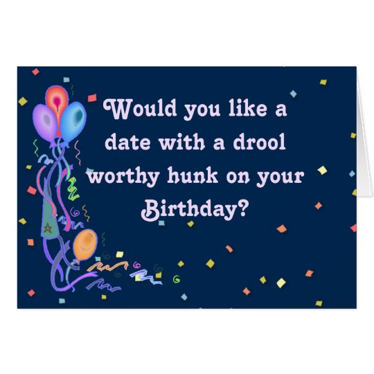 Funny Birthday "Date" Card w/Hunky Basset Hound