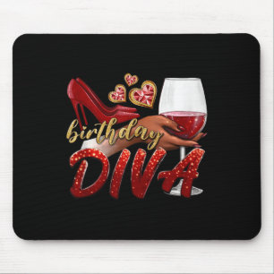 Funny Birthday Diva Happy Birthday Heels Scute Ss Mouse Pad