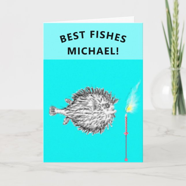 Funny Birthday Fish  Card (Front)
