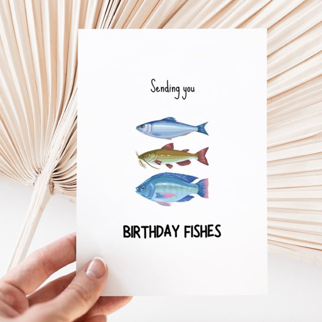 Funny Birthday Fishes Birthday Card (Creator Uploaded)