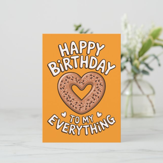 Funny Birthday For Boyfriend For Girlfriend Food  Card (Standing Front)