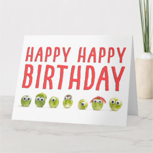 Funny Birthday for Brother - Cute Little Sprouts Card