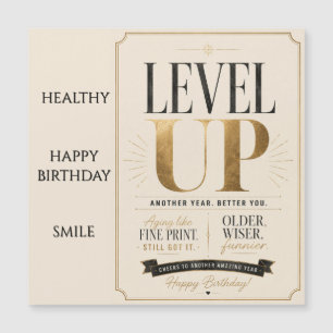 Funny birthday for friends – Age level unlocked